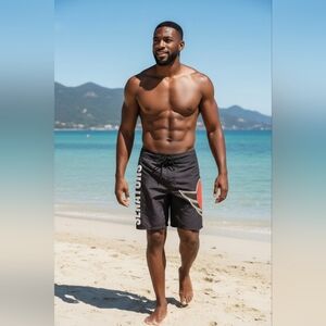 NHL Senators Black Swim Board Shorts